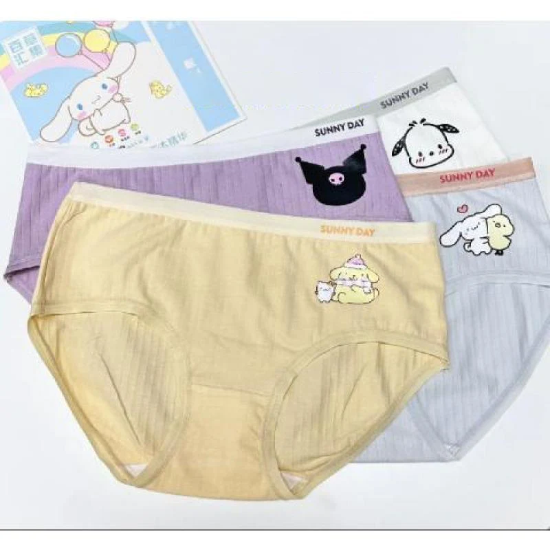 

Sanrio Kawaii Anime Cinnamoroll Kuromi Pochacco Girly Heart Cotton Underwear Cute Cartoon Sexy Briefs Sweet Couple Gift Girl Toy