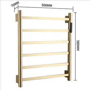 ราวแขวนผ้าเช็ดตัวอุ่นไฟฟ้าติดผนัง สแตนเลส พร้อมเทอร์โมสตัท 110V/220V 2