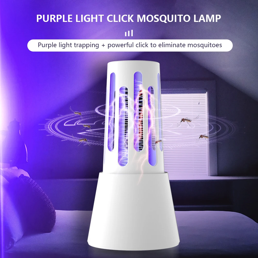 110-220V Electric Shock Mosquito Killer Lamp USB Fly Trap Zapper Insect Killer Repellent Bedroom Outdoor Anti Mosquito Trap