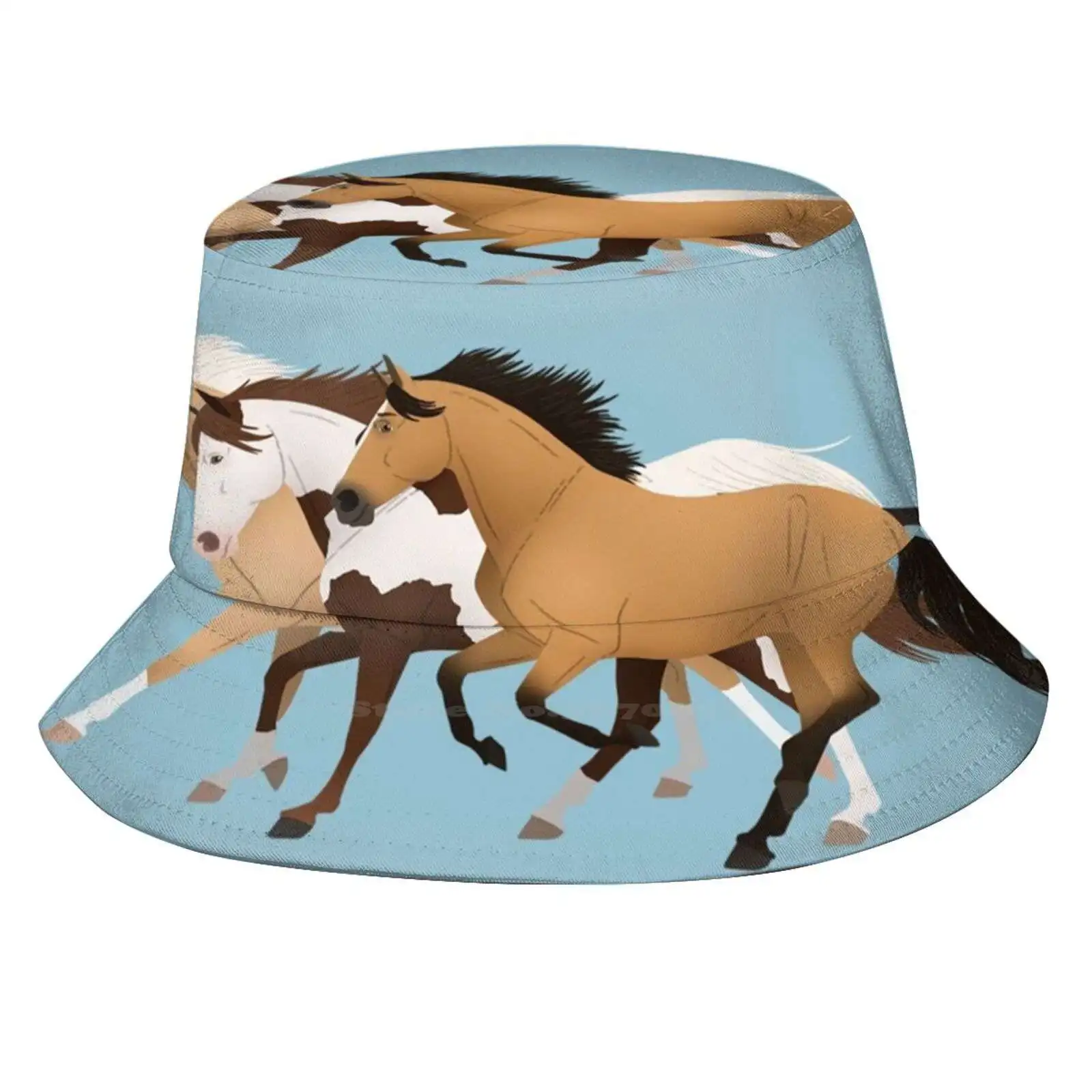 Spirit Riding Free Group-Equine Rampaige Causal Cap Bucket Hat Spiritridngfree Ridingfree Galloping Horses Equestre Equino