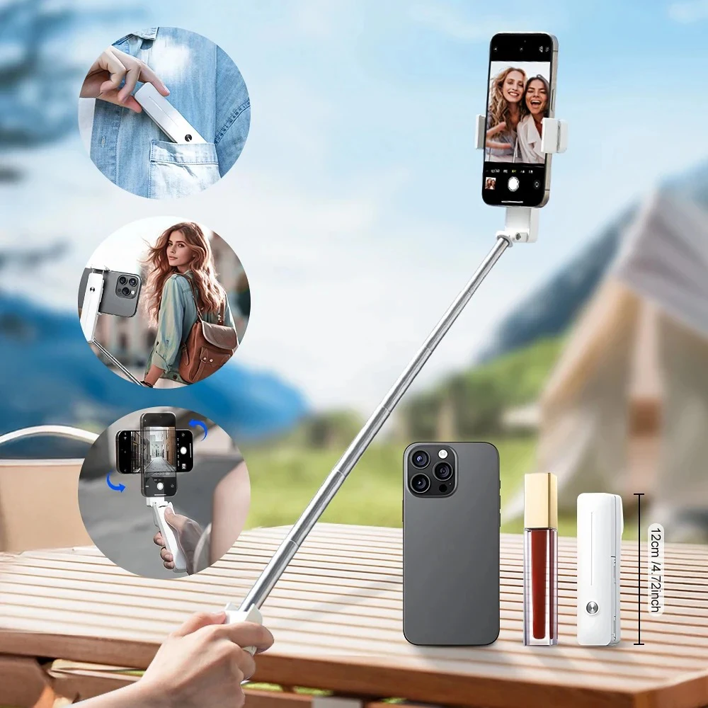 Portable Mobile Phone Stand Selfie Stick 360° Rotation Folding Holder For Outdoor Camera Photo Retractable Phone Selfie Stick