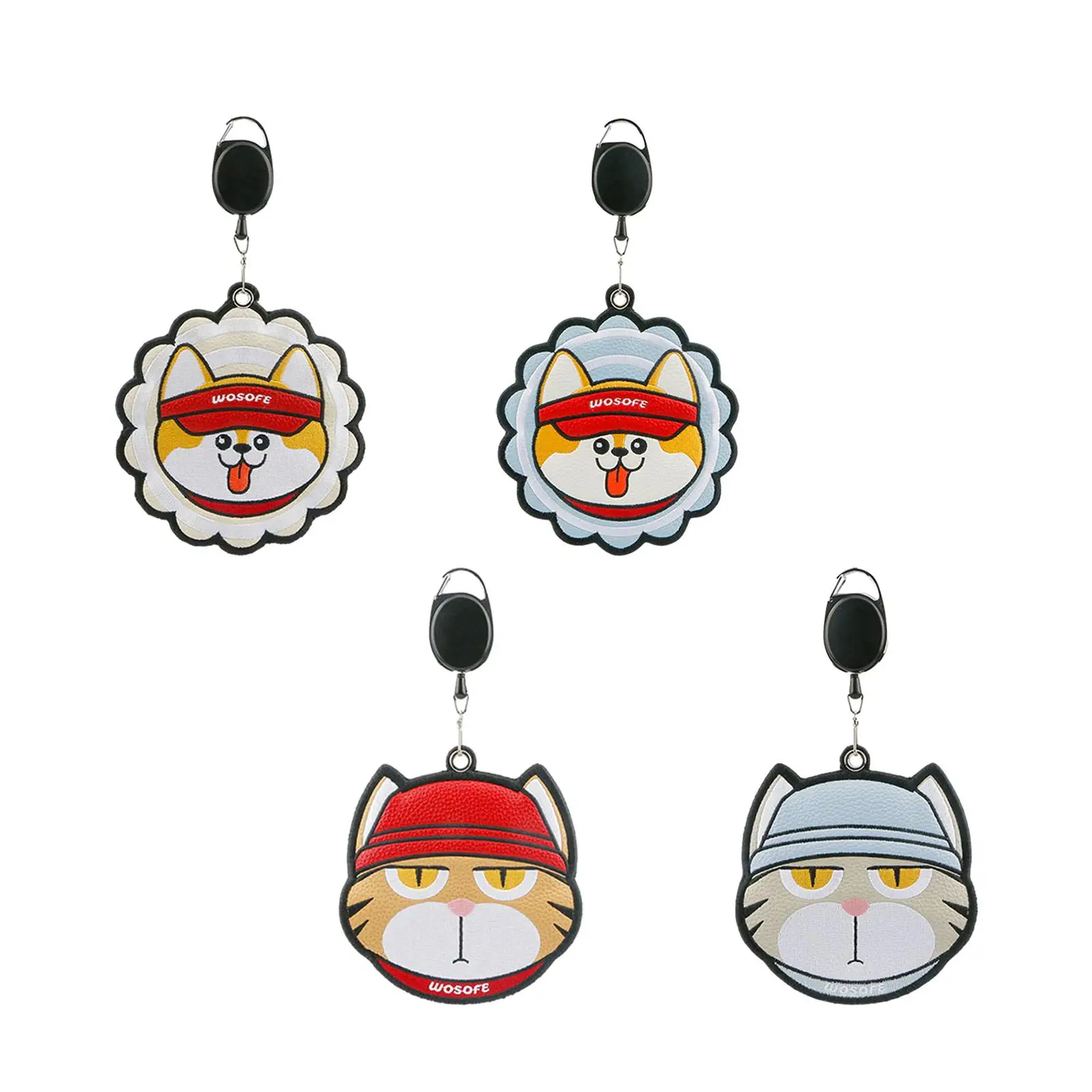 

Golf Ball Towel Portable Cartoon Pattern with Clip Golf Ball Cleaning Towel