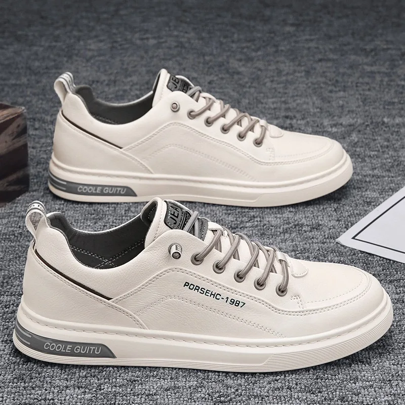 2024 New in Men's Shoes for Women's Spring Breathable White Shoes Male Students Trendy Versatile Sports Fashion Leisure Board