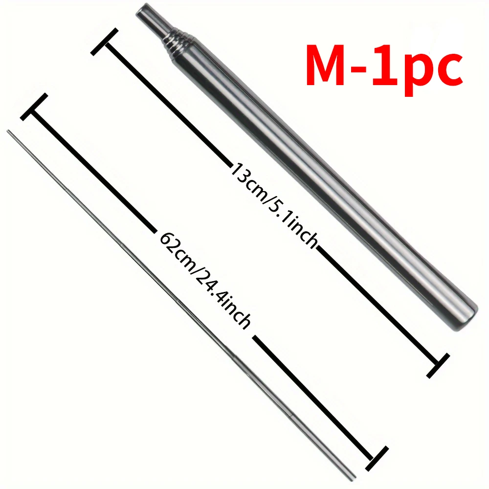 Portable Stainless Steel Fire Blowing Pipe for Cooking, Picnic, and BBQ