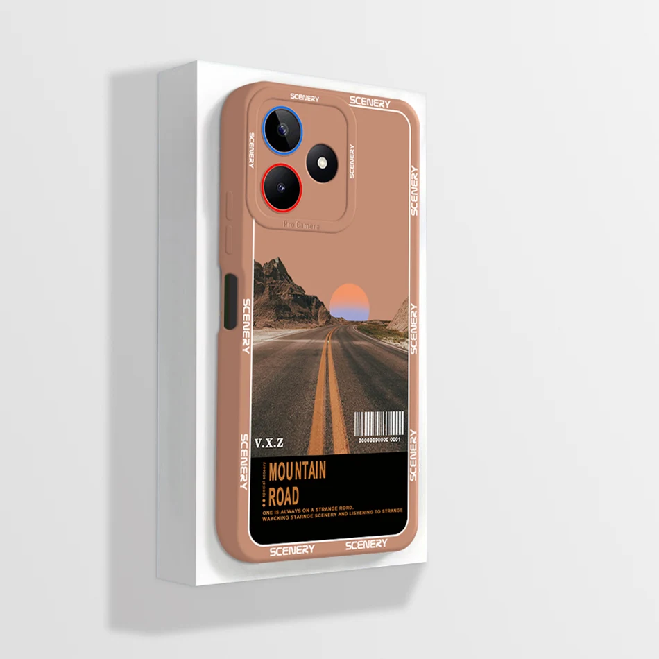 Elegant Floral Phone Case with Full Camera Protection - Realme Note 50