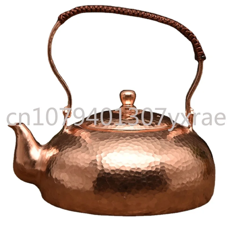 

Large Capacity Kettle Pure Copper Hot Water Kettle Handmade Brass Kettlemetal Coffee Pots Warm Wine Jug Vintage Chines Tea Set
