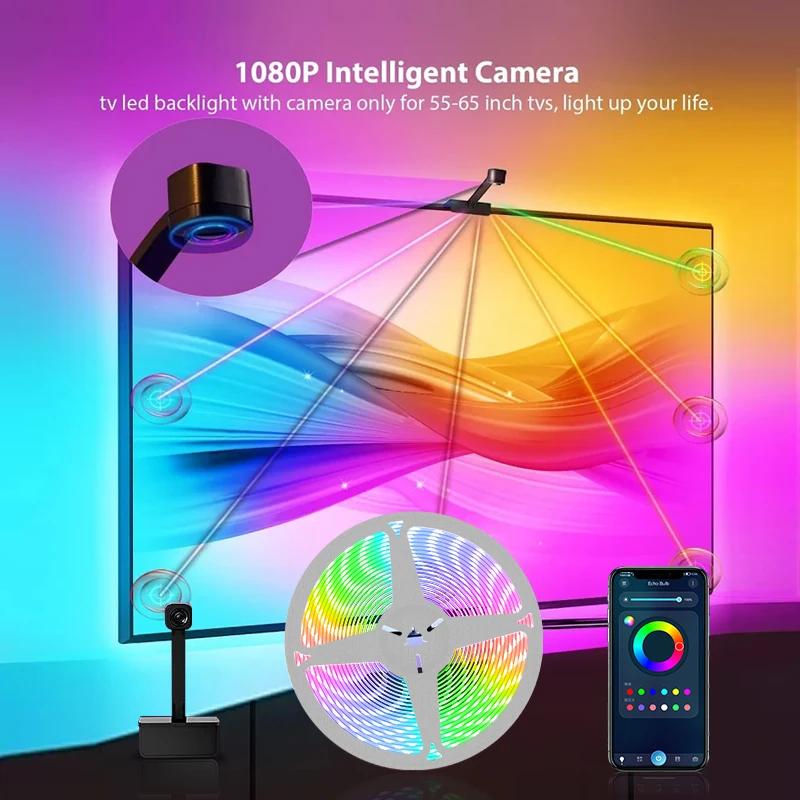 RGBIC-Wi-Fi-TV-LED-Backlight-Camera-sincroniza-o-com-tela-para-55-65-TV ...