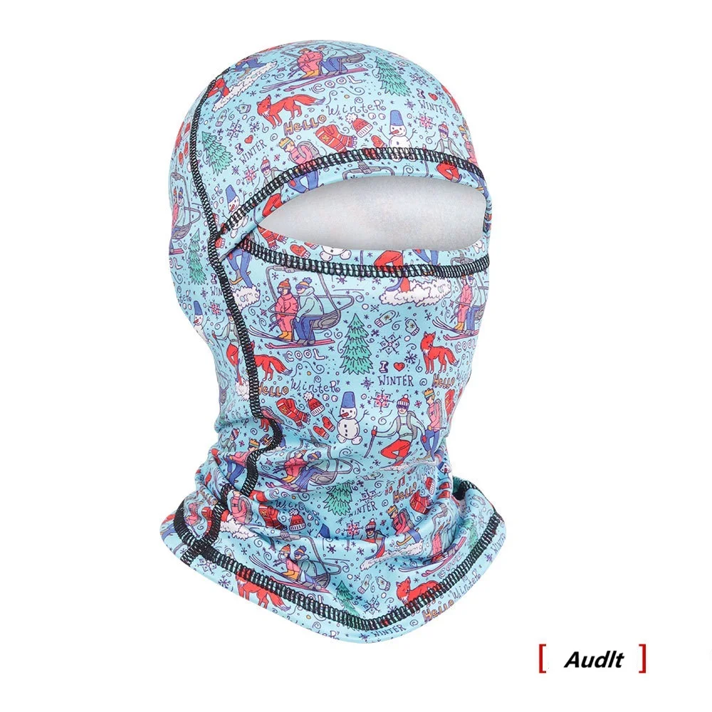 Fashion Parent-child Balaclava Hat Cartoon Full Face Cover Windproof Cycling Mask Winter Beanie Masked Cap
