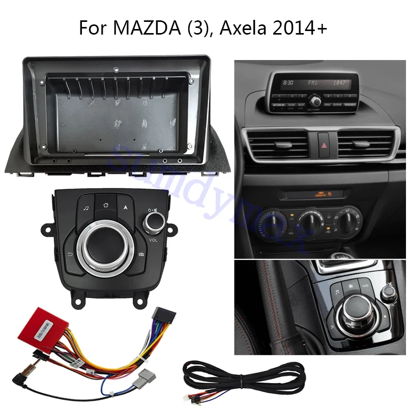 

9-дюймовая 2din Автомобильная рамка, адаптер для Mazda 3 Axela 2013-2020, комплект обшивки автомобильной панели, панели приборной панели