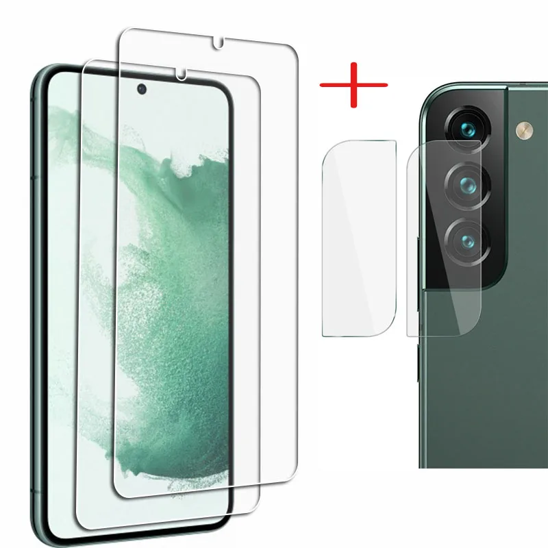 4 в 1 9H защитное закаленное стекло для Samsung Galaxy S22 + Plus 5G GalaxyS22 Защитная пленка