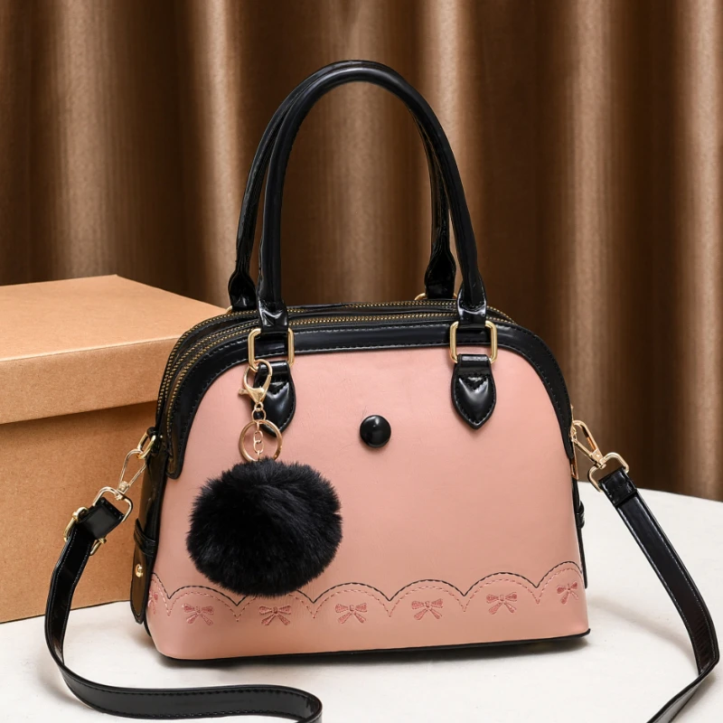 New Simple Three-zipper Slung One-shoulder Large-capacity Fashion Pu Handbag Crossbody Bags for Women