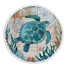 Sea Turtle Round Beach Towels Octopus Summer Thick Bath Towel Microfiber Fabric 150cm Size Swimming Travel Sport Adult Kids 3