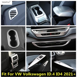 Window Lift / Water Cup / Central AC Air Conditioning Panel Cover Trim For VW Volkswagen ID.4 ID4 2021-2023 Interior Accessories