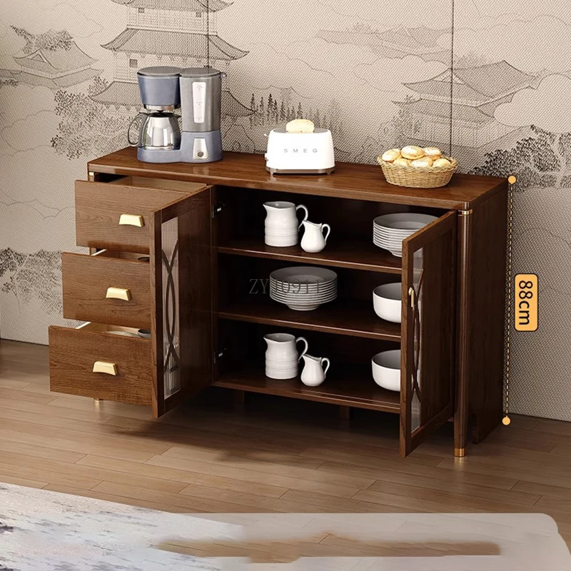 **Kitchen Island Sideboard Home Entrance Cabinet Storage Board Wooden Locker Cuisine Showcase Table Shelf Mobile Cucina Furnitur