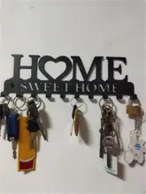  Sweet Home Black Metal Balcony Wall-mounted Clothes Rack Key Holder Kitchen Organizer Bathroom Rangement Hooks Hangers Storage 