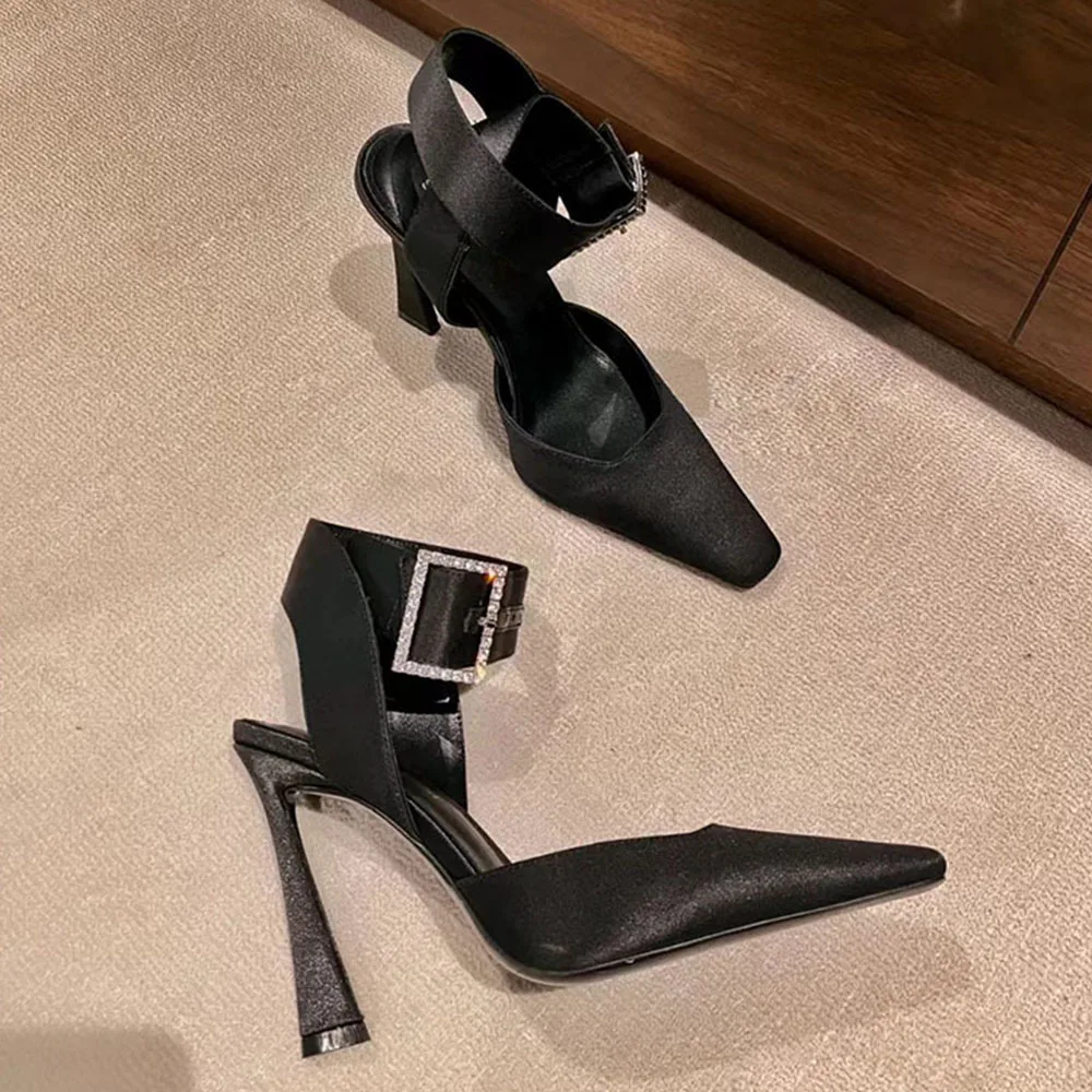 

Женские босоножки на высоком каблуке, с квадратным носком