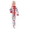 Doll Clothes Christmas Jumpsuit Sweater Short Sleeve For Barbies Accessories Cute Snowman Pattern For Big Elf Dolls,Holiday Gift 2
