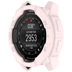 Premium Soft Silicone Smart Watch Protective Cover - Hollow Design Shell Accessory - Instinct 3 50mm (Pink)