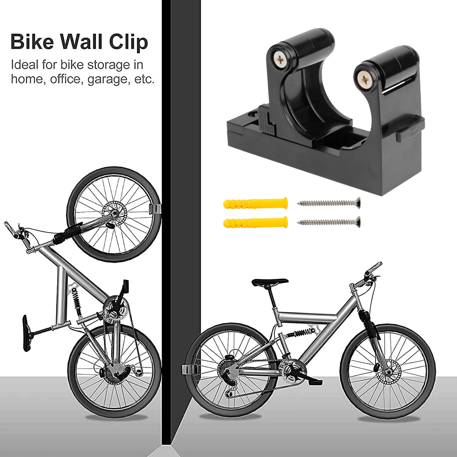 Bicycle Wall Mount Stand Hook Bicycle Tire Clamp Garage