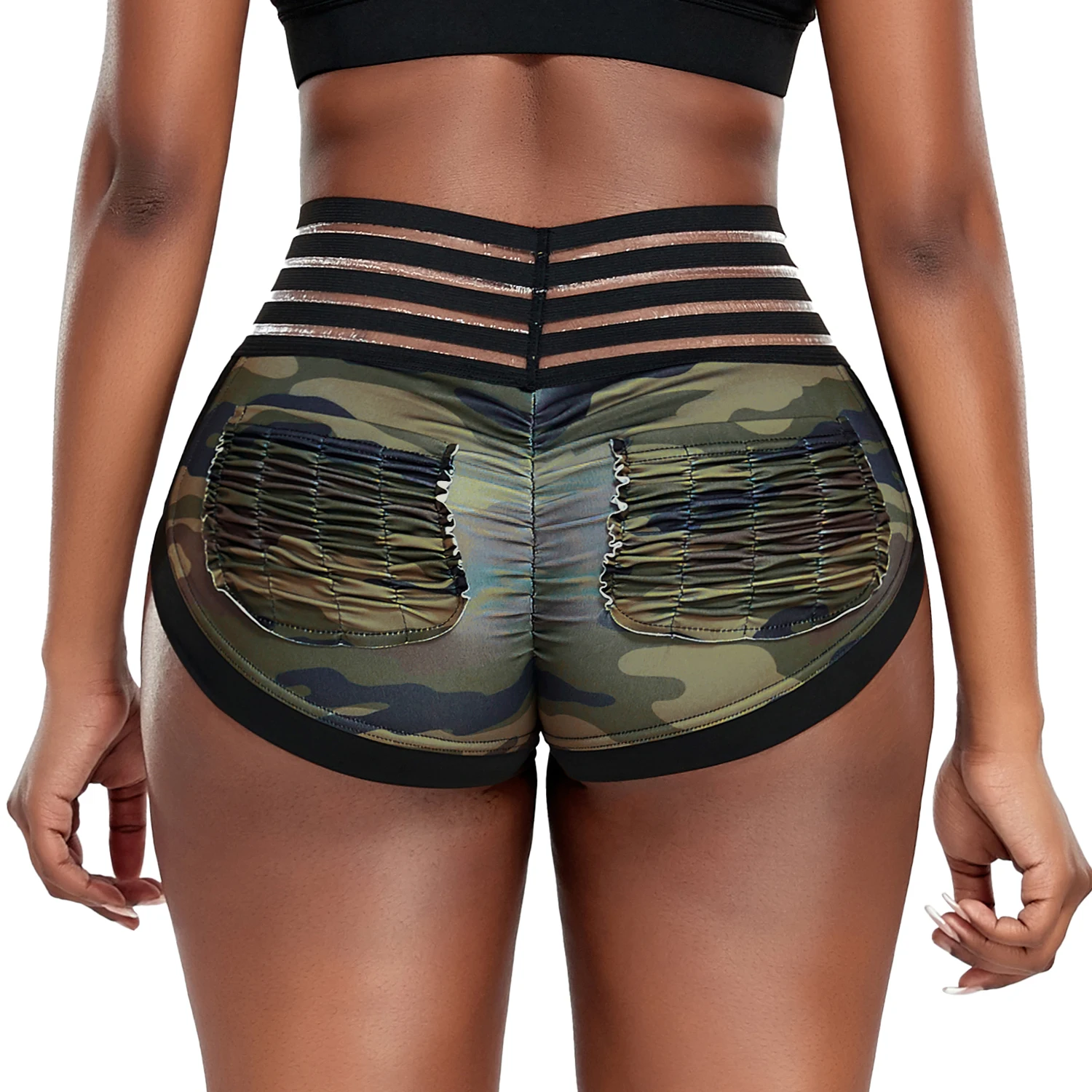 Yoga Shorts High Waist Seamless Breathable Gym Workout Fitness Running Quick Dry Women