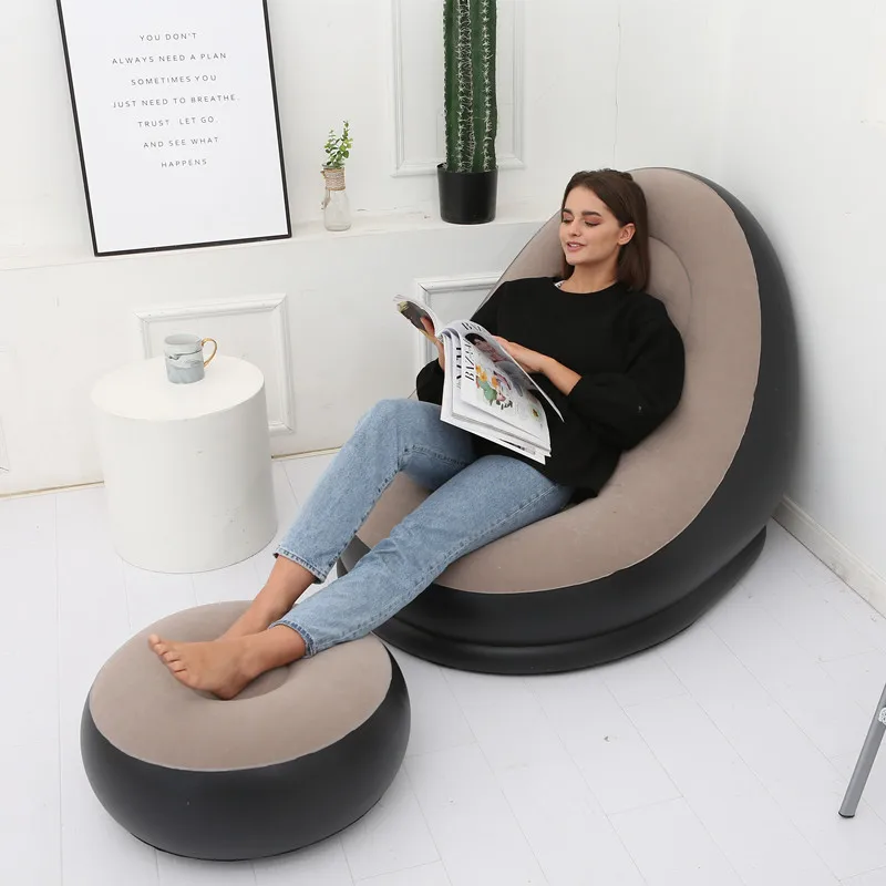 Lazy Bean Bag Sofas Cover Couch Tatami Living High Quality Inflatable Bed Room Chair No Filler Lounger Seat Bean Bag Pouf Puff