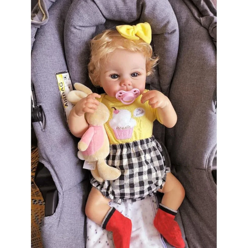 19inches Reborn Doll Kits Popular Juliette with Rooted Hair and Eyelashes 3D Painted Many Details Veins Unassembled Doll Parts 3