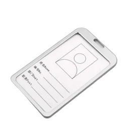 Adjustable Retractable Lanyard for ID Badges and Work Pass Cards (Silver vertical)