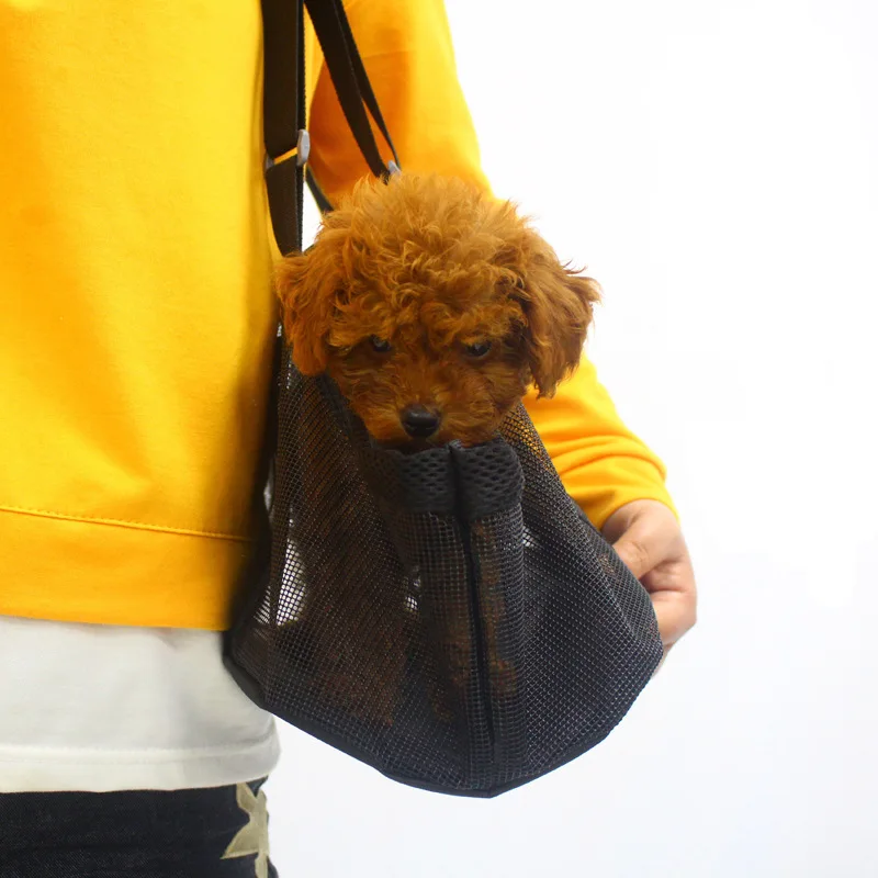 Pet Handbag Panoramic Breathable Mesh Bag Dog Outing Pet Bag Large Capacity Handbag Lightweight Portable Foldable Cat