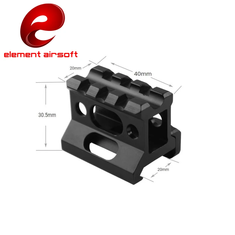Picatinny short riser mount 1" height aluminum alloy scope base 20mm Picatinny rail