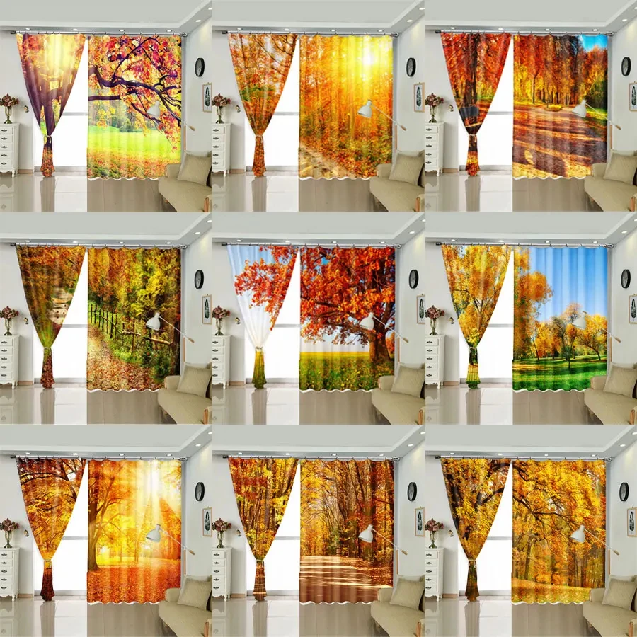 

Scenic Curtains for Living Room Bedroom Window Curtain Children Block Sunlight Semi Shading Home Decor 3D Printing New cortinas