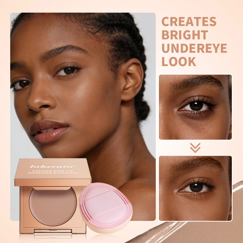 Under-eye Color Corrector Concealer With Puff Covers Dark Circles Dullness Full Coverage Brightening Concealer Eyes Makeup Set_voghion.com