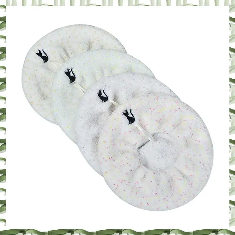4 Piece Thicker Winter Warm Toilet Seat Cover Mat Bathroom Toilet Pad Cushion Polyester With Handle Soft Washable Closestool