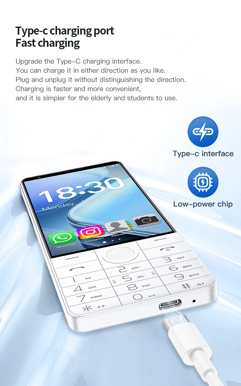 NEW DOOV R70 4G Touch Smart Phone Google Mobile Phone 4" IPS Screen 6GB+128GB Android14 Whatsapp 2600mAh Russia Keypad Cellphone
