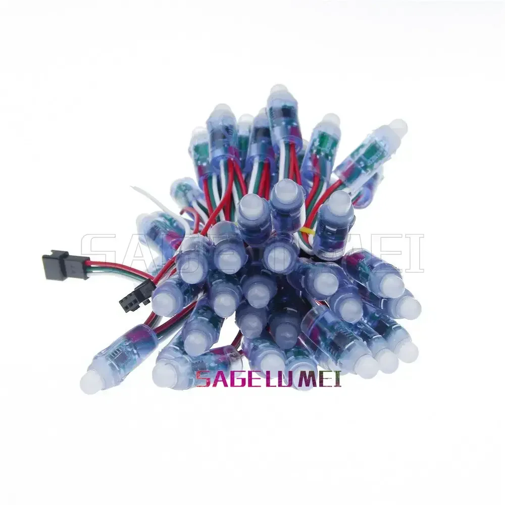 50/100pcs DC5V RGB WS2811 Led Pixel Module 12mm Digital Independently Addressable Full Color String Light Waterproof IP65