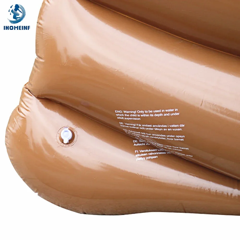 Poo Model Pool Floats Inflatable Swimming Mattress 160cm Water Park Ride-on Buoy Adult Swim Circle Fancy Lounger For Swimming Buoy Pool Floating Chair