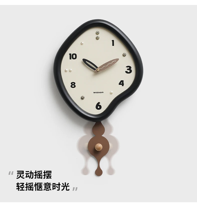 Description Picture 6 of itemAesthetic Unique Clock Advanced Sense New Creative Simple Wall Battery Decor Design Parts Minimalist Wanduhren Pendulum Clock