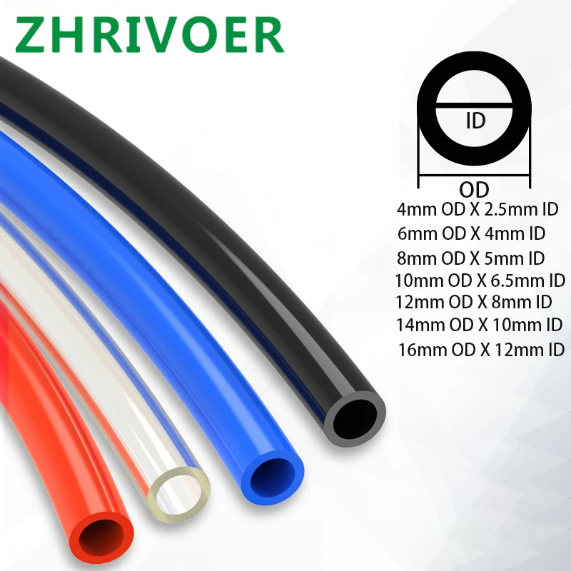 Air Compressor Hose Pneumatic Tube 1m Pneumatic Hose Pu Pipe 4 * 2.5 mm 6 * 4 mm 8 5 10 6.5 12 8 14 10 16 12 Air Tube Compressor Hose