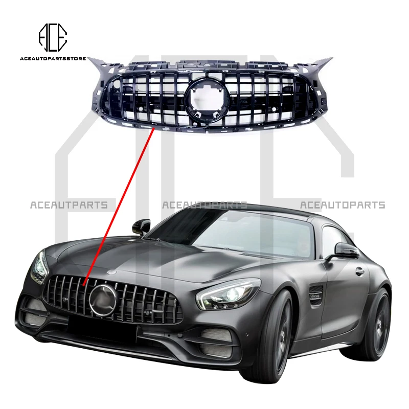 

Передняя решетка для автомобиля, решетки для верхнего бампера для C190 Mercedes-Benz AMG GT Coupe GTS Roadster GT GTC GTS 2015 2016 2017