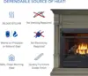 Dual-fuel Exhaustless Gas Fireplace System with Mantle Remote Control Uses 26,000 BTU with Natural Gas or Liquid Propane 3