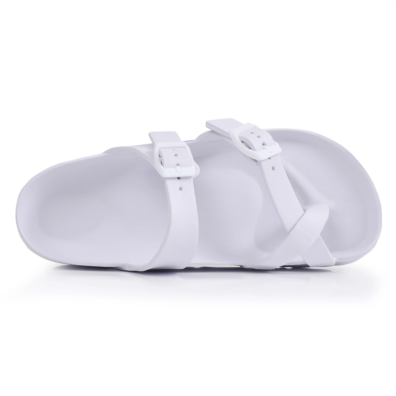 Platform Sandals white   Women’s Fashion Clogs Womens EVA Insole with Arch Support Adjustable Buckle Slippers Female Outdoor Beach Slides Footwear for Woman