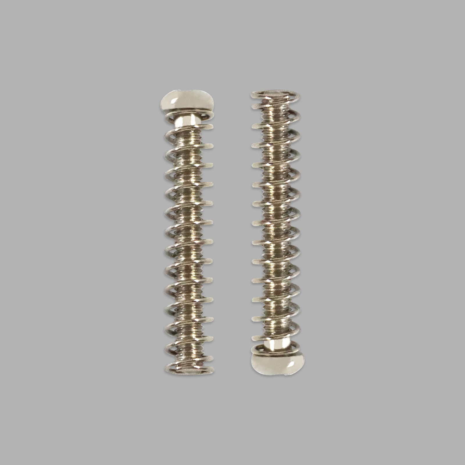 Phrilam 20er-Pack 32MM Humbucker-Tonabnehmer-Höhenverstellschrauben mit Federn, Nickel-Finish, USA/Imperial-Gewinde, Silber/Schwarz/Gold – Detail 1