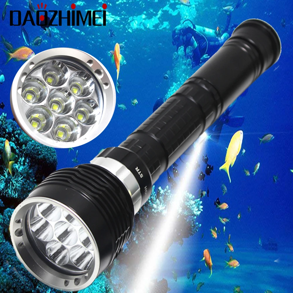 Xml-T6 L2 Torcia Subacquea A Luce Super Luminosa E Luminosa Luce Bianca Portatile Scuba Led Lanterna Da Caccia 100M Lampada Subacquea