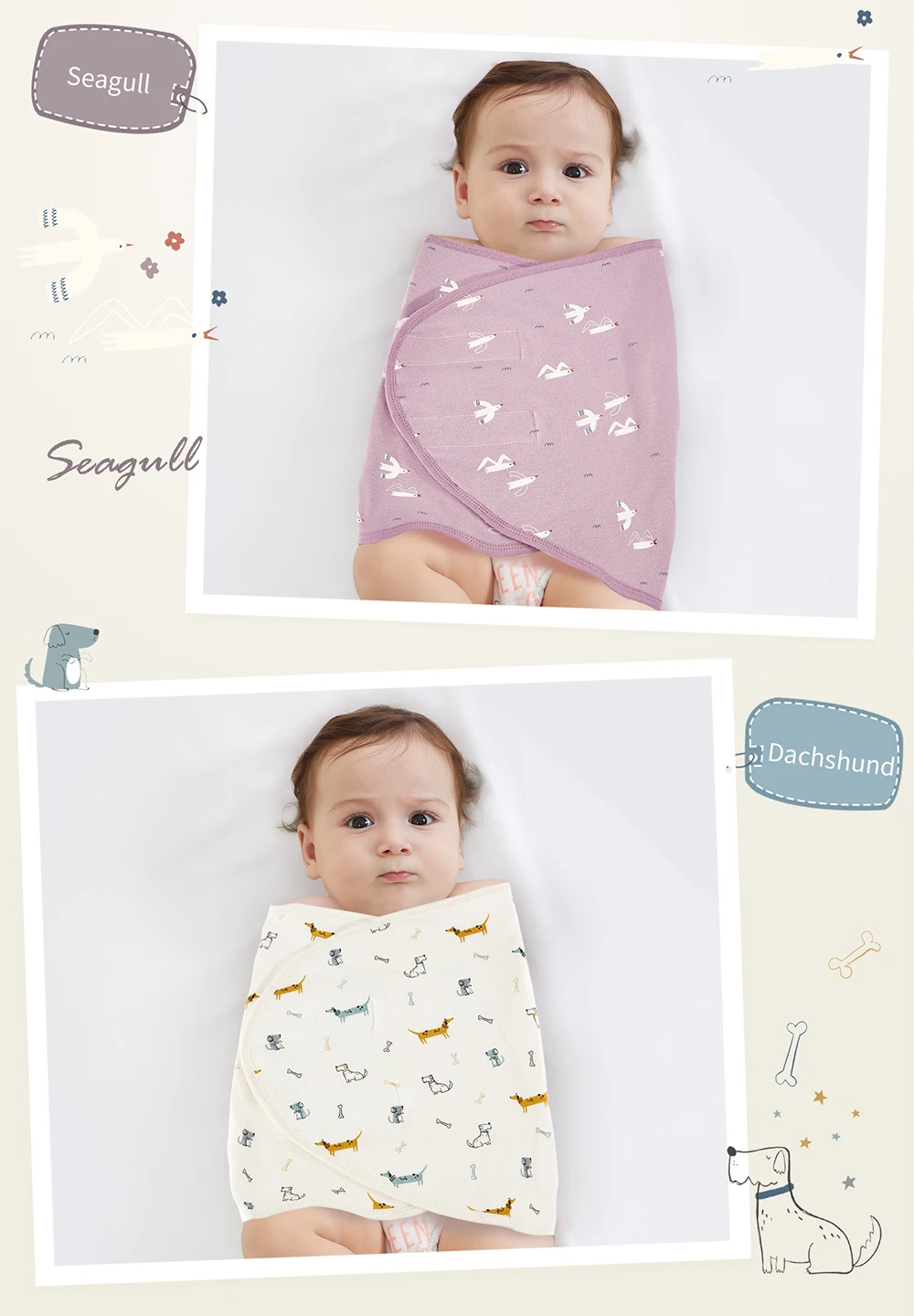 Bilayer Baby Newborn Baby Swaddle Tie Anti startle jump Summer Thin Cotton Soft Diaper Changing Bag cotton swaddle swaddle blanket