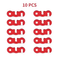 10-Piece Adjustable Tent Cord Tensioner Kit (Red 10Pcs)