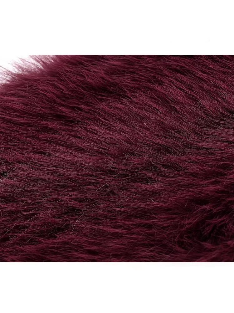 TFMLN Fur Collar Scarf Women Luxury 120 Cm Fluffy Fur Scarf Autumn Winter Down Jackets Hood Collar Coat Warm Fur Trims Decor