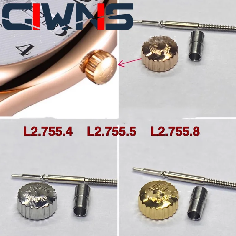 Accessori Corona Testa Orologio Per Collezione Master Longines L2.755.4 / L2.755.5 / L2.755.8