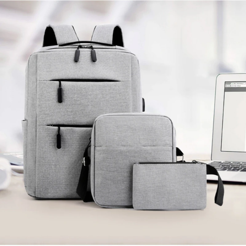  MRXFN Bolsa de lona grande mochila antirrobo para hombre,  mochila para computadora portátil, mochila de viaje (color gris, tamaño:  talla única) : Electrónica