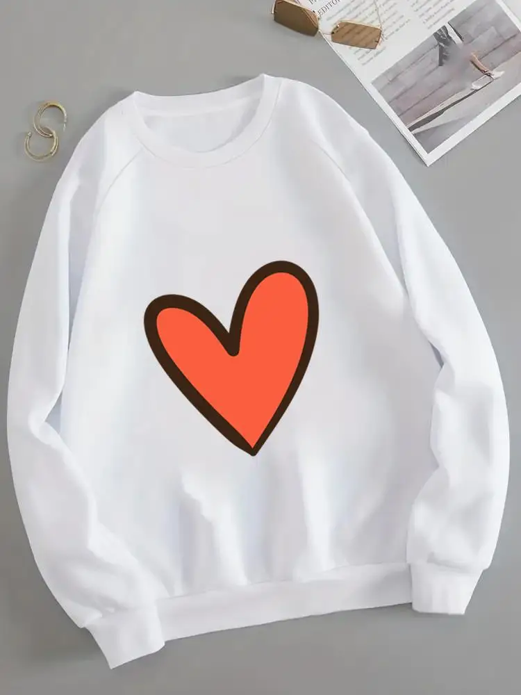 

Love Watercolor Trend 90s Clothing Print Women Fashion O-neck Pullover Clothes Autumn Winter Spring Graphic Fleece Sweatshirts