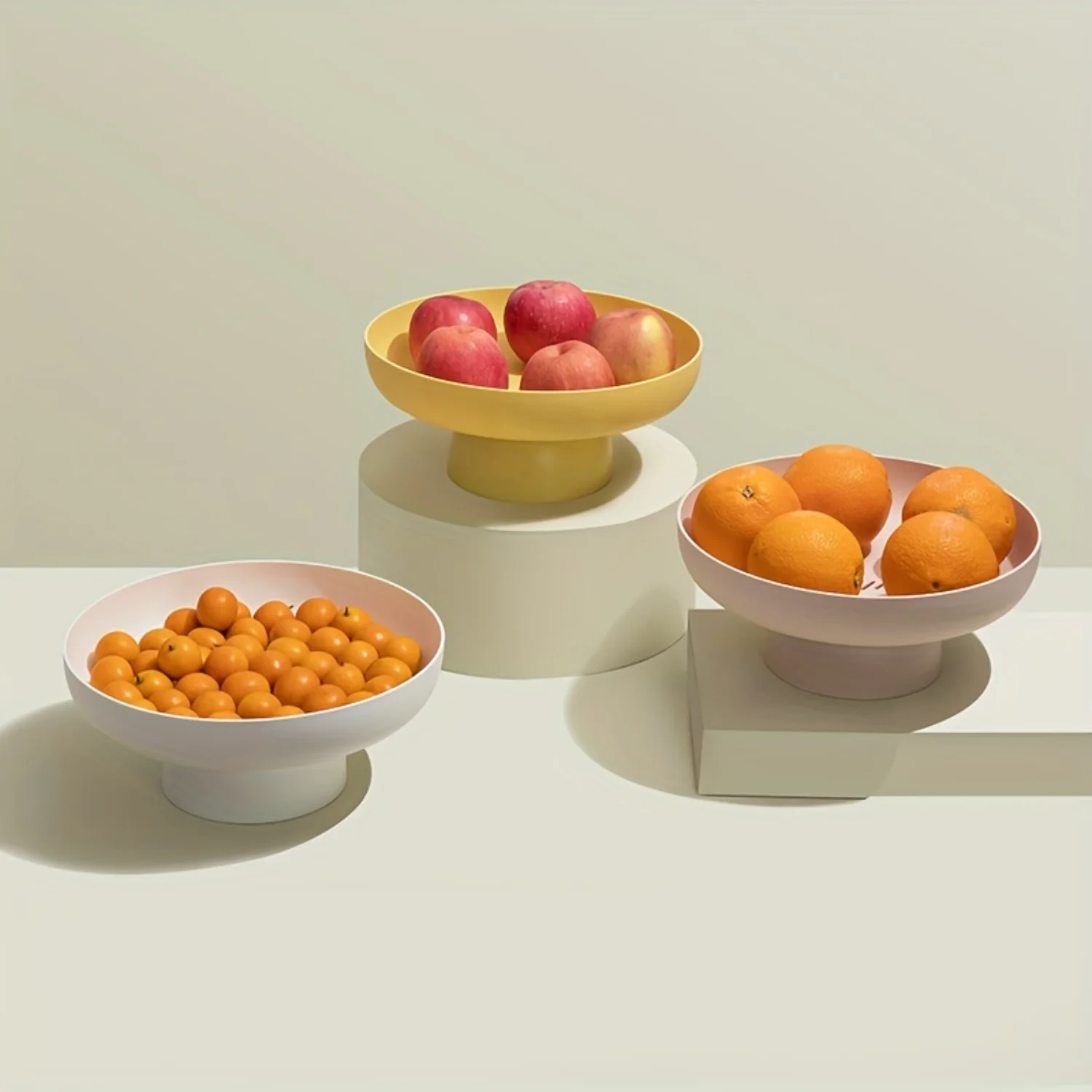 1pc Fruit Bowl Drain Fruit Basket For Kitchen Countertop, Kitchen Baskets Organization, Snack Rack Candy Dessert Tray For Kitch