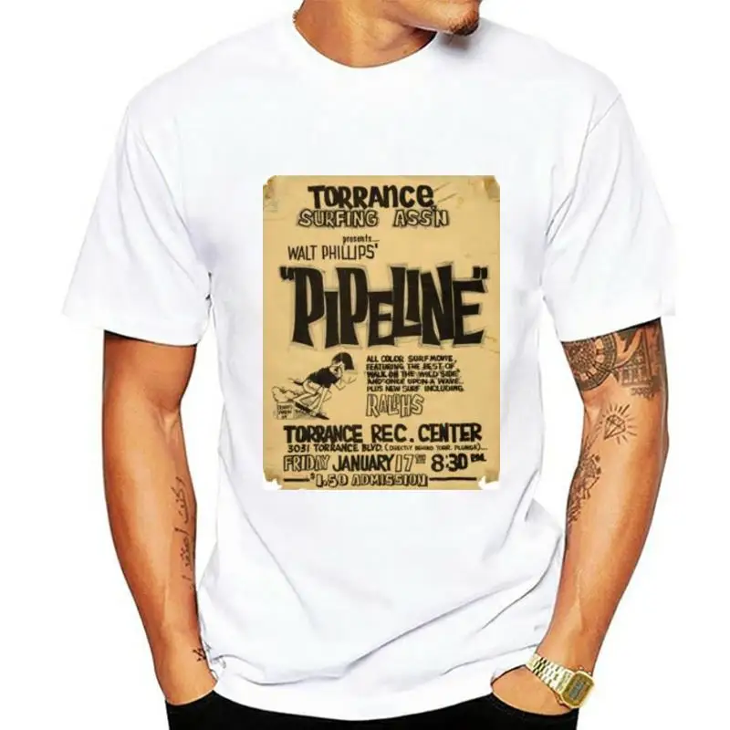 

Винтажная футболка для серфинга трубопровод фильм 1964